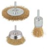 Zestaw Szczotek Drucianych Drut Mosiężny, 3Szt.