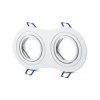 Oprawa punktowa Oczko 2xGU10 IP20 Okrągła Aluminiowa Biała 3601