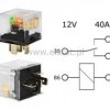Przekaźnik 1x styk przełączny 12V/ 40A z diodą LED