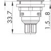 SVATOI_C008 Pushbutton - 1 Ö + 1 S, steel