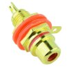 Red Gold Plated RCA Phono Socket