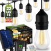 Girlanda Solarna Ogrodowa 22x LED Ozdobne Żarówki 15m + PILOT IP65 2700K Ciepła SOLLIS LUMILED