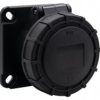 Gniazdo przemysłowe tablicowe proste 16A 3p 200V-250V /FE/ IP67 czarne