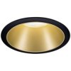 Paulmann 93403 Cole Coin LED Flush Mount Light 6W Dimmable Black/Gold