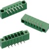 Pin header, 3 pole, pitch 3.5 mm, angled, green, 691325110003