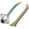 Sensor actuator cable, M12 panel plug, straight to open end, 12 pole, 0.5 m, 1.5 A, 1239723