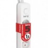 Przedłużacz KERG z wyłącznikiem-5 gniazd-biało-szary-1,5m-16A-H05VV-F-3x1,5mm2
