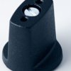 Toggle knob, 4 mm, plastic, black, Ø 16 mm, H 16 mm, A2316040