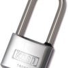 Padlock, rustproof, high shackle, keyed alike, level 7, shackle (H) 63 mm, steel, (B) 50 mm, K14550L63A1