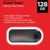 SDCZ62-128G-G35 USB Flash Drive, USB 2.0, 128 GB, Cruzer Snap