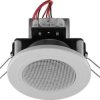 Głośnik sufitowy 100V 6/3/1.5W, biała pokrywa, metalowa maskownica, PA EDL-82/WS