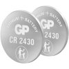 GP GPCR2430STD411C2 Button Cell CR2430 3V 300mAh 2pieces Lithium Battery