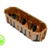 Puszka podtynkowa ProDuo ECO potrójna, głęboka 60mm, fi68, łączeniowa, z wkrętami, wiatroszczelna, WPC, IP30 /A.0093WPC/