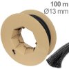 TRU COMPONENTS TC-12352456 T24CA013 Wąż zbrojony czarny poliester 13 do 14 mm 100 m