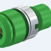 Gniazdo bananowe Żeński Wypustka typ Gniazdo bananowe Zielony 10A Staubli rozmiar 2mm