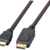 Adapter cable, 2 m, black, DisplayPort plug, straight to HDMI plug type A, straight, K5561HQSW.2