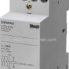 SM 25A 230V AC 4S 4NO 5TT Siemens 8300 Stycznik 2-modułowy SIEMENS 230VAC 25A 4-styki zwierne