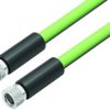 Sensor actuator cable, M8-cable plug, straight to M8-cable socket, straight, 4 pole, 1 m, PUR, green, 4 A, 77 5430 5429 50704-01