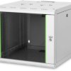 Wall cabinet, 9 U, (H x W x D) 509 x 600 x 600 mm, IP20, sheet steel, light gray, DN-19 09U-6/6