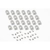 Enclosure feet, ABS, (L x W x H) 33 x 17 x 5 mm, gray, for series 1557, 1557FOOTGY-24, package with 24 pieces