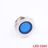 Lampka kontrolka LED METAL 230V (niebieska) 22 mm