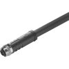 Sensor actuator cable, M12-cable socket, straight to open end, 3 pole, 1 m, PUR, black, 12 A, 2706670100