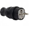 Wtyczka IP44 F-ELEKTRO gumowa NOVA czarna F6.0354