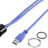 TRU COMPONENTS USB-22-BK Gniazdo do zabudowy USB A 3.0 2x złącze żeńskie USB 3.0 typu A na 2 x złącze męskie USB 3.0 typ