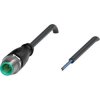 Sensor actuator cable, M12-cable plug, straight to open end, 3 pole, 3 m, PUR, black, 4 A, 218558