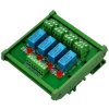 ELECTRONICS-SALON DIN Rail Mount 4 DPDT Signal Relay Interface Module, DC 24V Version.