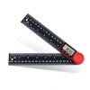 ETOPOO 0-200mm 0-300mm 360 ° Wyświetlacz LCD Włókno węglowe Cyfrowy Kątomierz Elektronowy goniometr Kątomierz Protraktor Znajdź