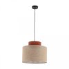 Lampa wisząca z dwukolorowym abażurem DUO JUTA BROWN 1xE27 3139 TK Lighting