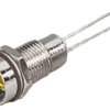 Lampka kontrolna do montażu panelowego 2V dc, Żółta 8mm LED Chrom RS PRO