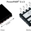 MOSFET 2 Typ N-kanałowy 69.7 A PowerPAIR 3 x 3 30 V Powierzchnia Rozszerzenie Podwójny 9-pinowy 31 W 0.0094 Ω Vishay