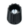 Pokrętło potencjometru oś: 6mm średnica: 14.5mm Wałek okrągły Czarny Elma