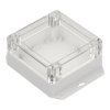 Obudowa hermetyczna z uchem ZP120.120.60 jasnoszara/przeźroczyste wieczko PC