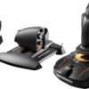 Joystick do symulatorów lotu Thrustmaster T16000M FCS Flight Pack USB PC czarny zawiera pedały, z suwakiem