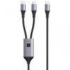 Kabel USB-C 100W PD QC PPS podwójny 2x USB-C do ładowania ICOC MU2C-2C100W /1.5 m/