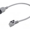 WN116-3/15/0.5GY Kabel: 3x1,5mm2, IEC C19 żeński kątowy,IEC C20 męski, 0,5m