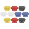 magnetoplan 1662010 Round Magnets 40x13mm White Yellow Red Black Blue 10 pcs