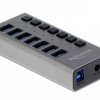 DeLOCK 63669 Koncentrator interfejsu USB 3.2 Gen 1 (3.1 Gen 1) Type-B 5000 Mbit/s Szary