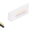 Pin header, 9 pole, pitch 2.54 mm, angled, black, SLLP5SMD0519SSM