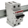 Wyłącznik nadprądowy MCB, Typ D, 2-biegunowy, 4A, 400V, 125V, na szynę DIN, ABB S202-D4, S200
