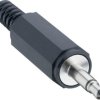 3.5 mm jack plug, 2 pole (mono), solder connection, plastic/metal, 1532 06