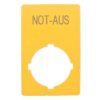Tabliczka opisowa żółta okrągła NOT-AUS M22-XZK-D99 216471