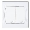 LOGO Wyłącznik schodowy podwójny biały LWP-33 KARLIK