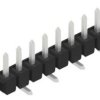 Pin header, 8 pole, pitch 2.54 mm, angled, black, 10047049