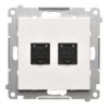 SIMON55 biały T62.01/111 Gn. 2x RJ45 kat.6