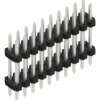 Pin header, 20 pole, pitch 2 mm, straight, black, SLY608120Z