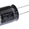 Kondensator 22μF 500V dc Radialny, Otwór przelotowy Rubycon roztaw: 7.5mm 18 (Dia.) x 20mm